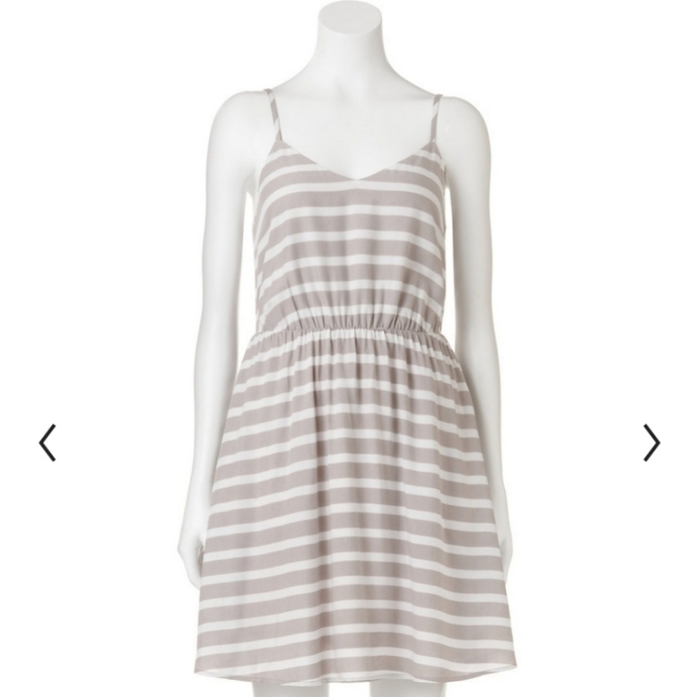 LC Lauren Conrad Striped Challis Dress